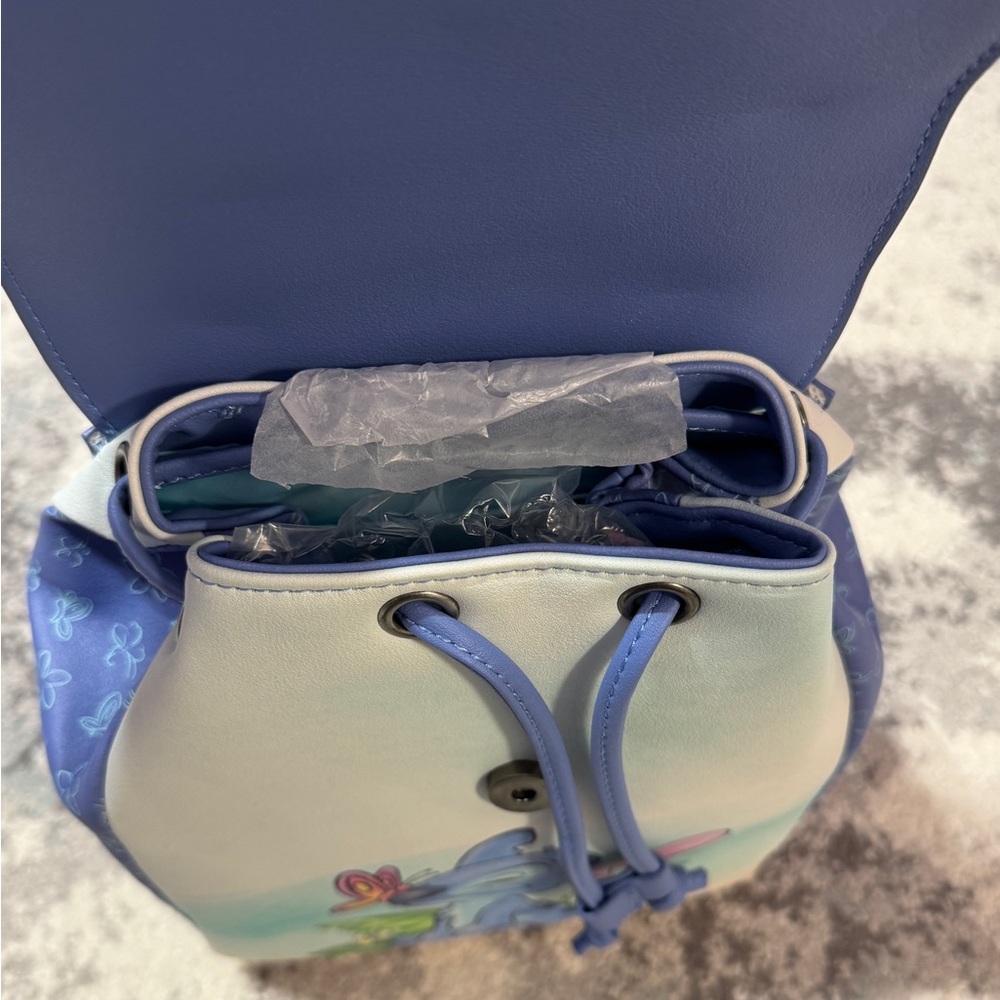 Disney Stitch Drawstring and Snap Backpack - Picture 6 of 8